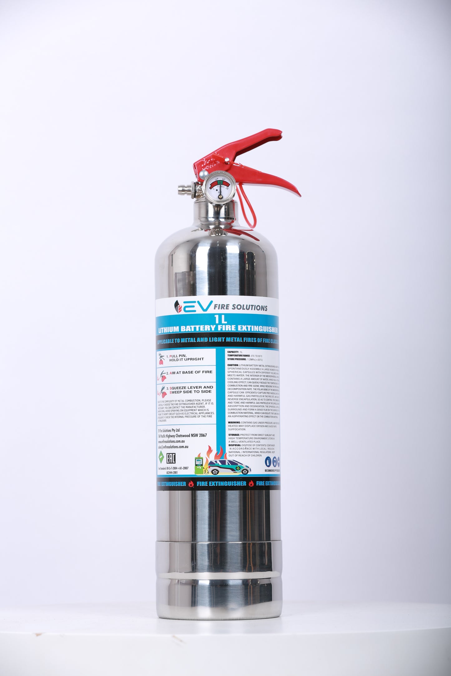 EV Fire Extinguisher suitable for E-Bike and E-Scooters lithium-ion battery fires 1L