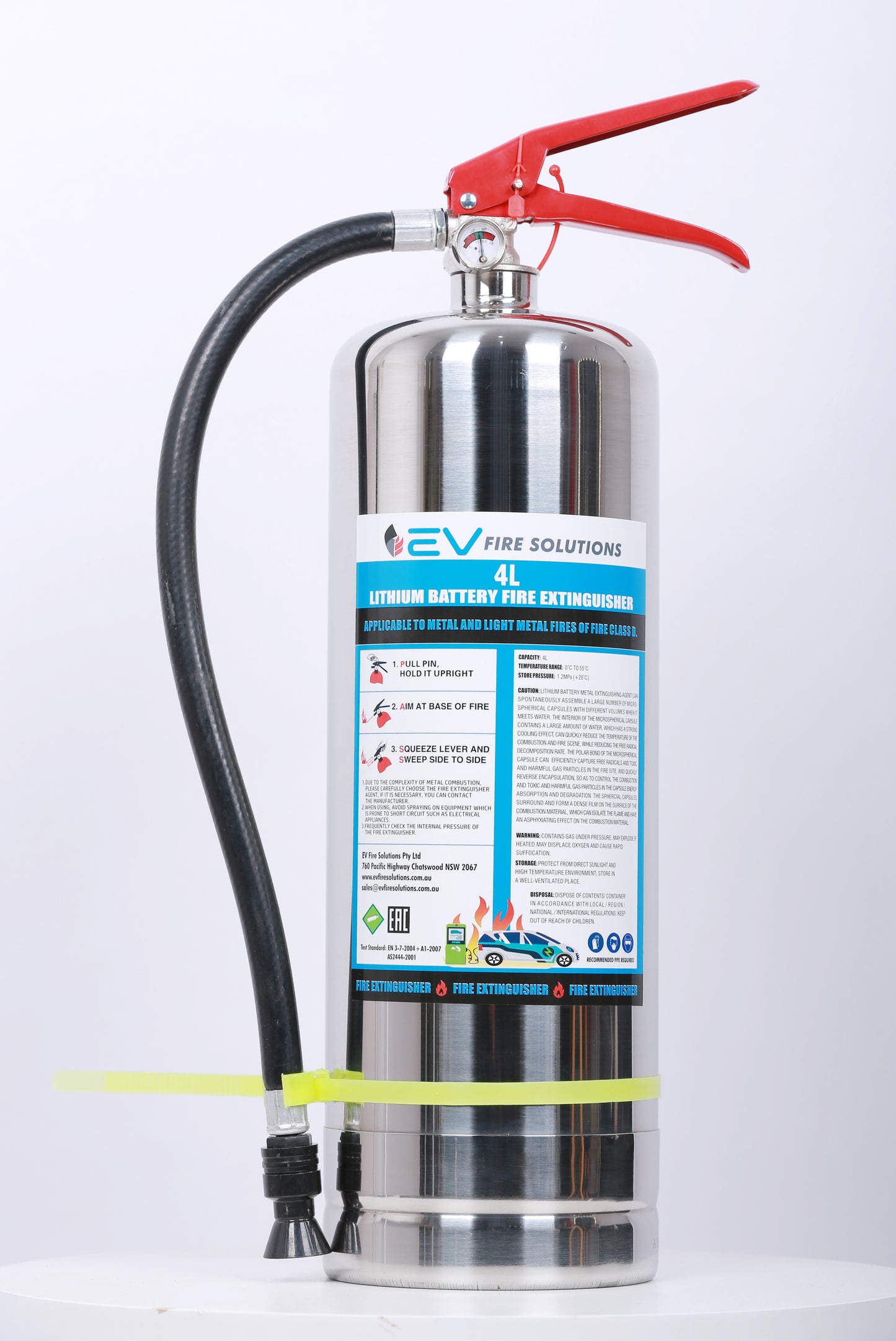 EV Fire Extinguisher suitable for lithium-ion battery fires 4L