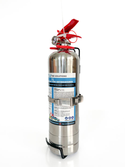 1L EV Fire Extinguisher with Wall Mounting Bracket — E-Bike & E-Scooter