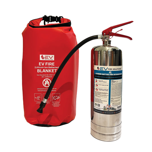 EV Fire Safety Bundle - 4L Fire Extinguisher + Heavy-Duty Battery Blanket