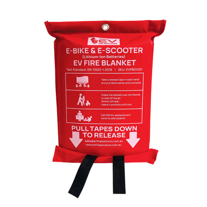 EV Fire Blankets suitable for E-Bike and E-Scooter Lithium-ion Battery Fires